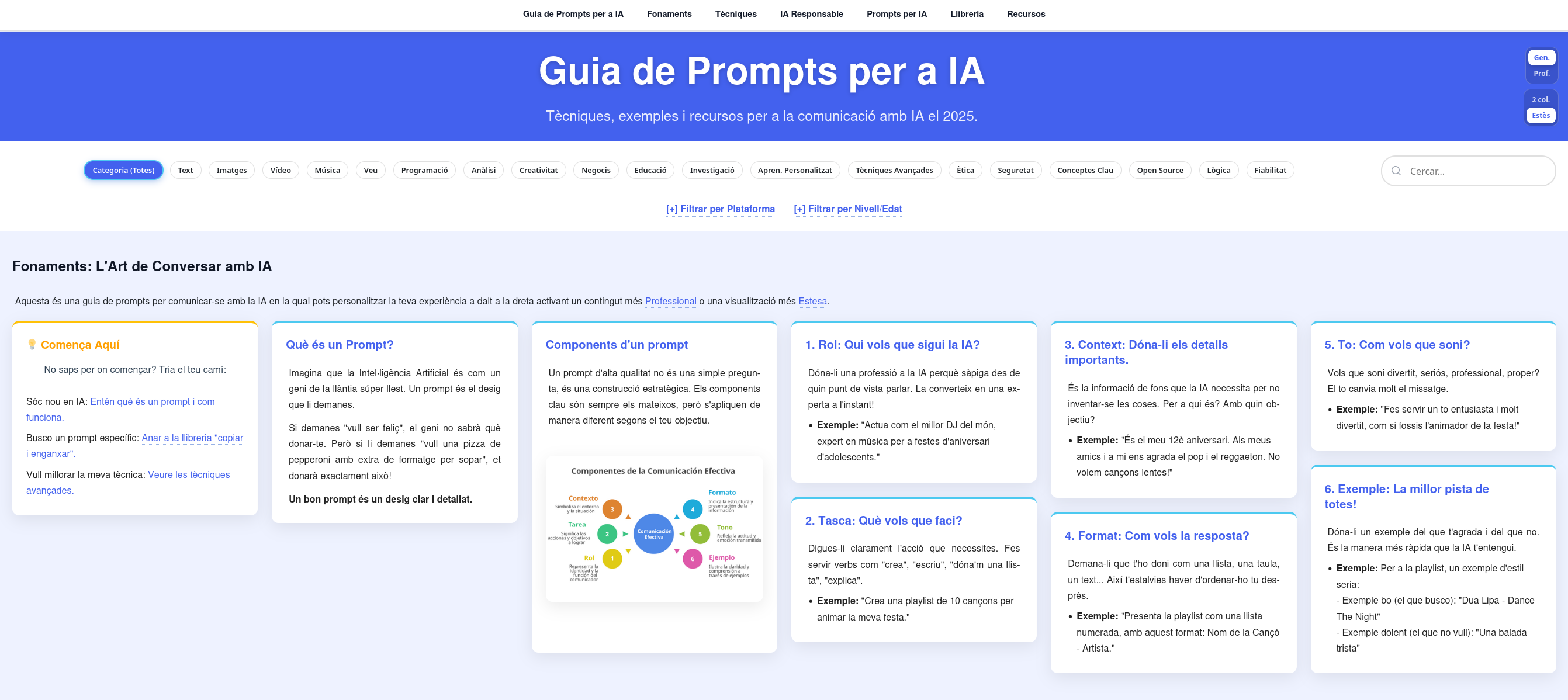 Guia de Prompts per a IA
