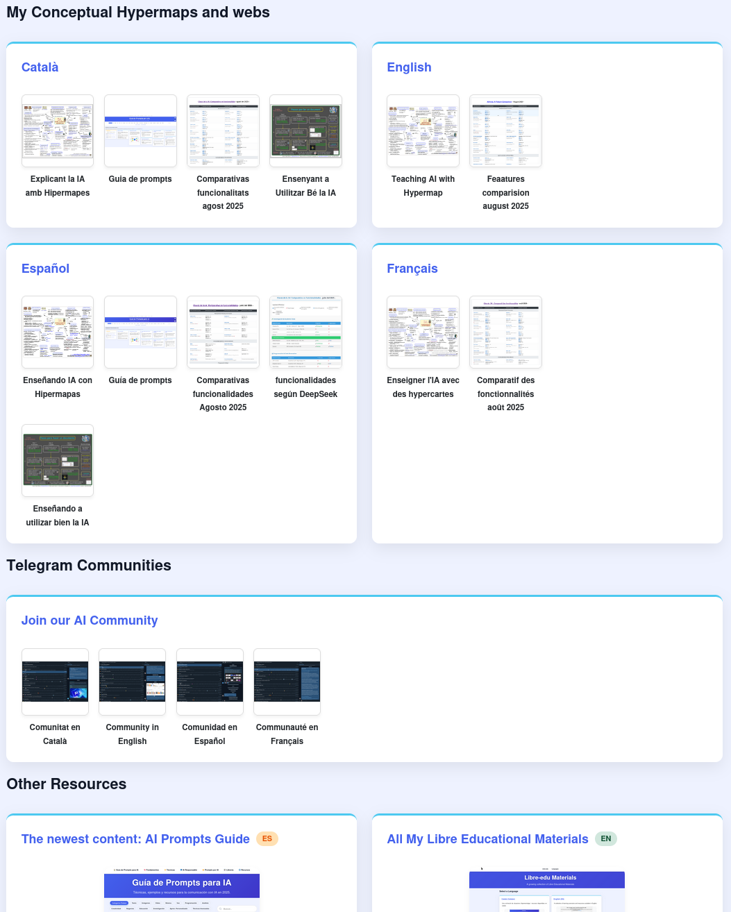 Captura de pantalla de la página principal del portal de Inteligencia Artificial de SaberLibre.net