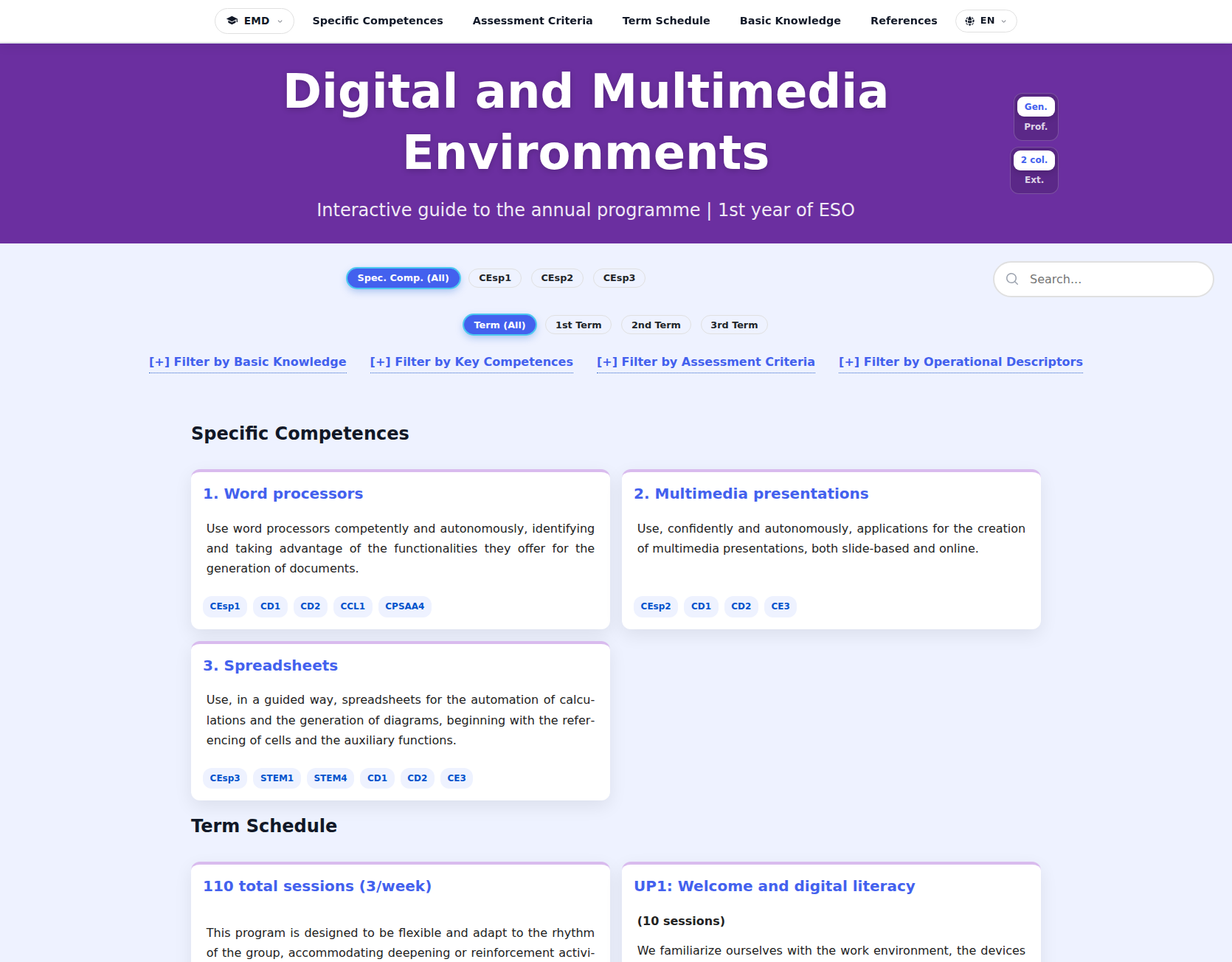 Image of the subject Digital and Multimedia Environments (1st year of ESO)