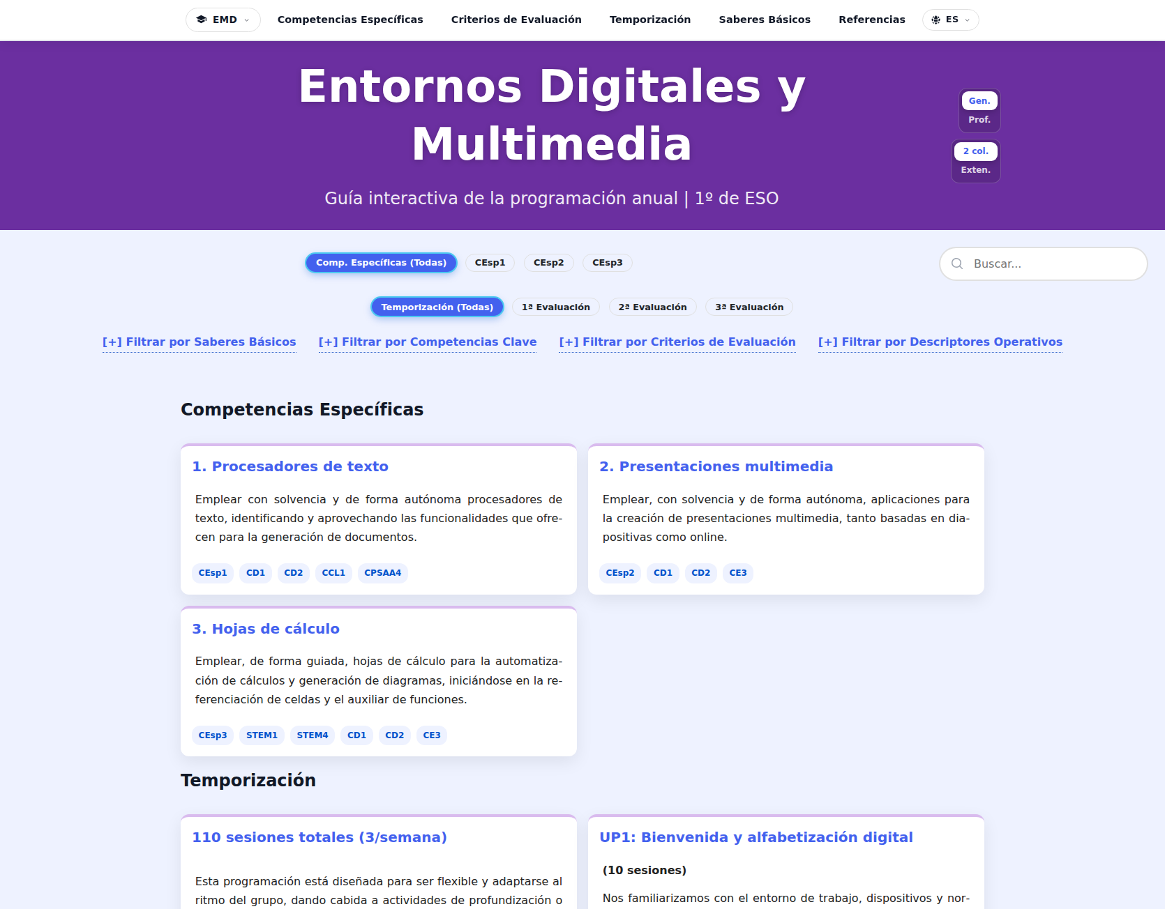 Imagen de la materia de Entornos Digitales y Multimedia de 1º de ESO