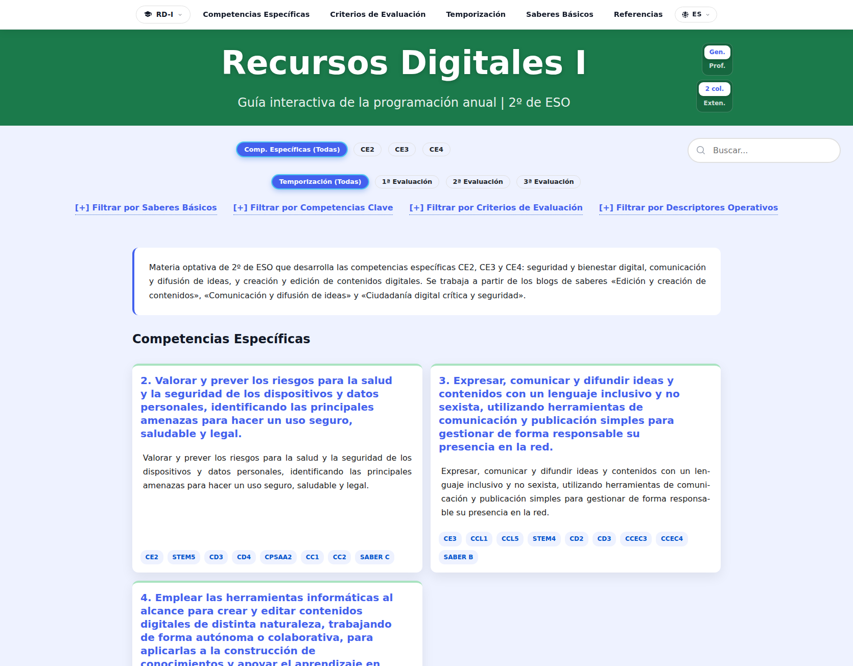 Imagen de la materia de Recursos Digitales I de 2º de ESO